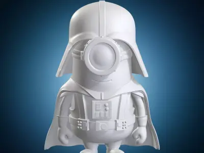 Darth Vader Minions Star Wars Chibi Style Figure 3D print model