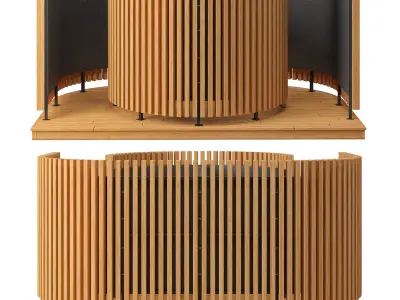 Beach changing room 3D model