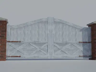 Driveway Entrance Gate 3D model