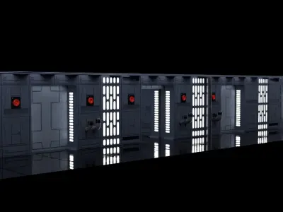 Set 7 - Death Star Hallway 1-18 scale Hasbro Kenner 3D Model Pack