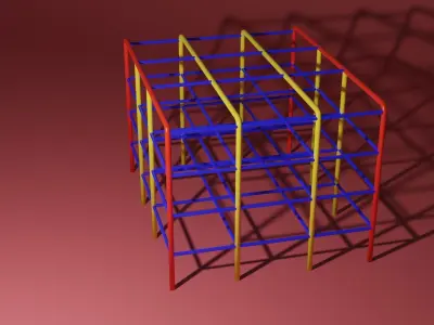 Monkey Bars Low-poly 3D model