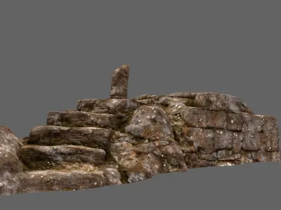 old  temple 01 Low-poly 3D model