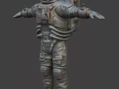 Astronaut spacesuit low poly Low-poly 3D model