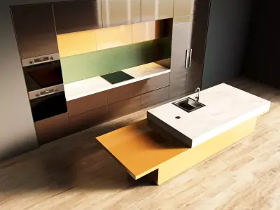 13-Kitchen1 glossy 2 3D model