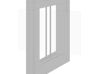 High-speed turnstile with swing doors 3D model