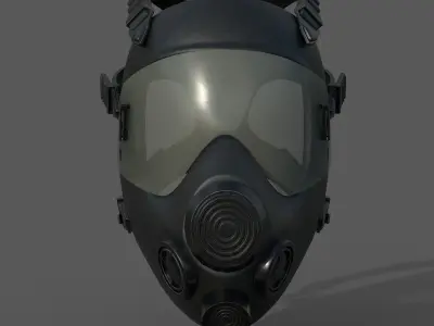 Mask gas protection pollution fantasy scifi military combat 3d  Low-poly 3D model