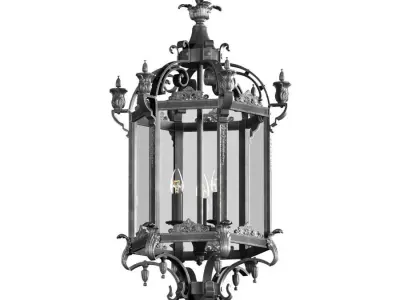 Streetlight Pendant Restoration Hardware 3D model