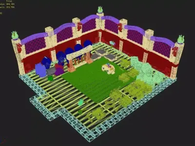 Gang Interior - Warehouse 02 3D model