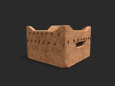 Clay Desert Egypt Village House 1 Low-poly 3D model