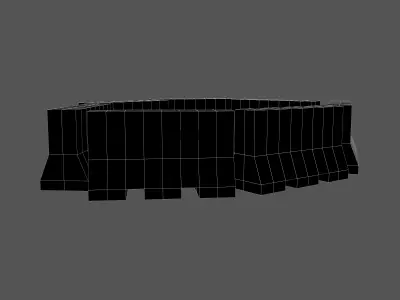 Road Barriers v4 009 Low-poly 3D model