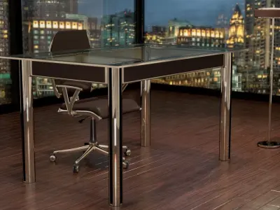 Office Table And Chair 0001 Free 3D model