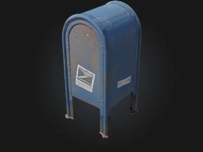 Mail Time Capsule  Nostalgic Postal Chest for Storytelling 3D model