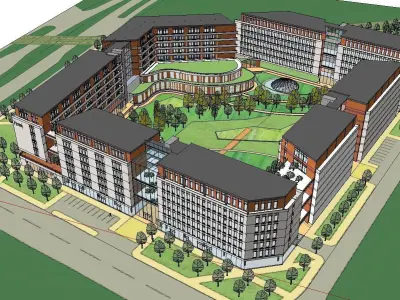 vacation spot-Resort-Fashion Leisure Hotel-0193 3D model