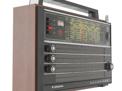 Ocean 209 Radio Receiver Low-poly 3D model