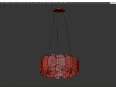 PANEL PENDANT Low-poly 3D model