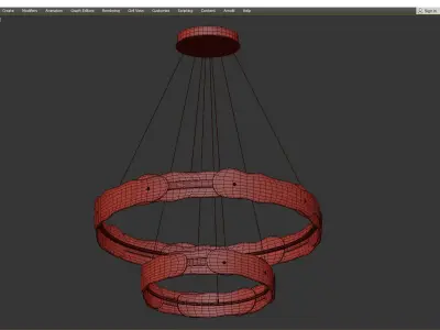 SOLSTICE TIERED PENDANT Low-poly 3D model
