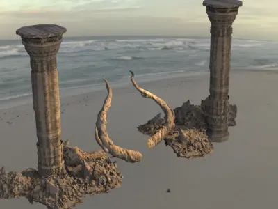 Golem giant Ruins collection  3D model