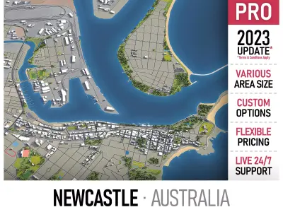 Newcastle Low-poly 3D model