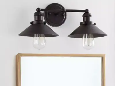 Bagatelle Oil Rubbed Bronze Vanity Light 3D model