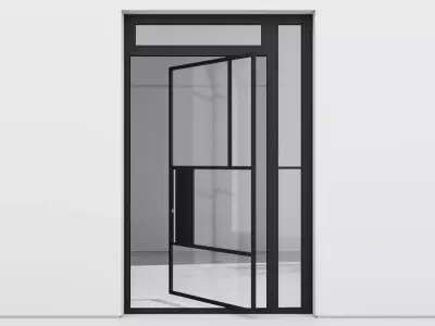 Aluminium door 183 3D model