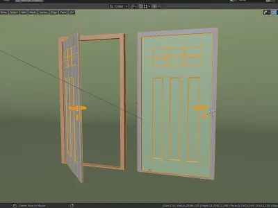 Front entrance door Free low-poly 3D model