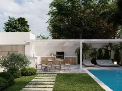 Garden Landscape 3D Model - SketchUp and Lumion Scene  3D model