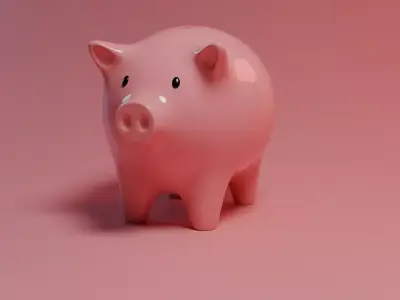 Stylized piggy bank Free 3D model