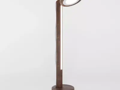 Modern Wooden Floor Lamp 3D model