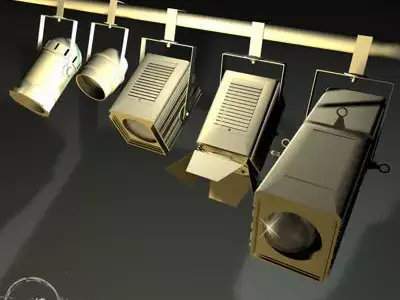 Stage lights for set 3D model