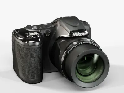 Nikon Coolpix L820 bridge digital camera Low-poly 3D model