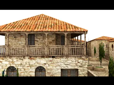 Monastery of Varlaam- 3d Model