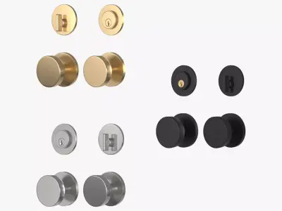 Tumalo Cylinder Round Deadbolt Set 3D model