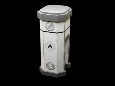 SciFi Container - Game Ready - PBR 3D Model Low-poly 3D model