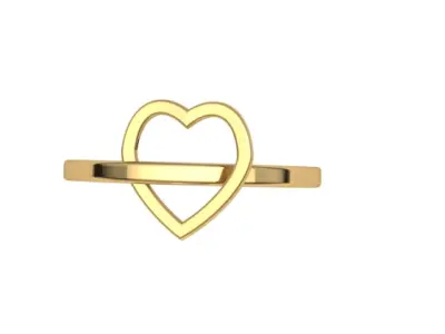 Gold minimal ring2 3D print model