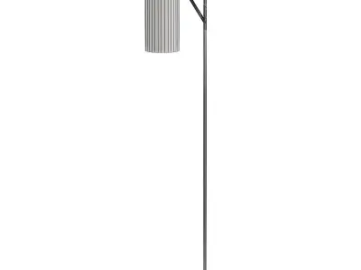 COLLINS floor lamp with glass shade and metal base 3D model