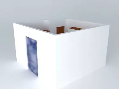 rosane house with wooden door Free 3D model