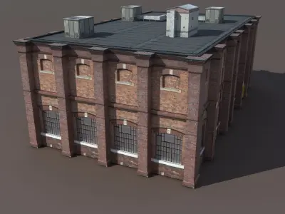 Old Factory Low Poly 127 3D model