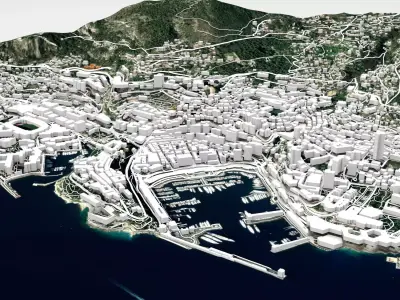 Cityscape Monaco France  3D model