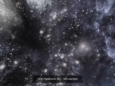 triple HDRI Panoramic Sky - 360 starfield BUNDLE 3D Model Pack