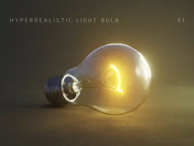 Photorealistic Light Bulb 3D model