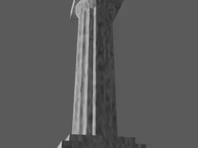Comun Greek Column Low-poly 3D model