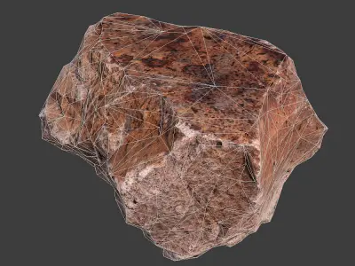 Cinder Debris Low-poly 3D model