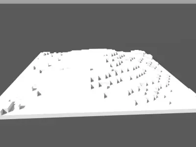 Hill Voxel Low-poly 3D model