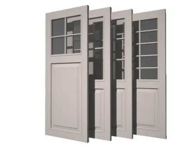 Set of typical Dutch Doors Free 3D model