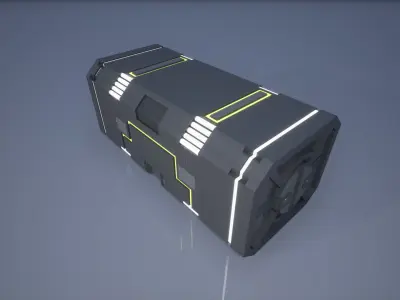 Sci-Fi Box Pack Low-poly 3D model