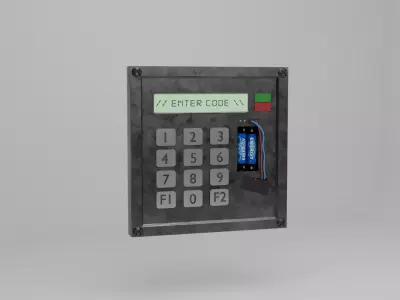 access control panel  Free low-poly 3D model