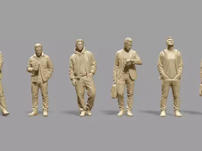 Stand and Wait - 30 Architectural Figures 3D print model