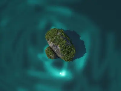 Ko Tapu Rock Thailand 2 3D model