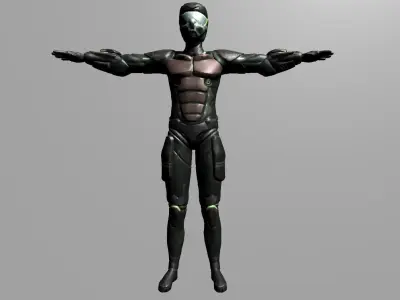 Sci fi marine 3D model