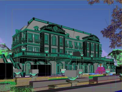 Classic House Villas 3D model